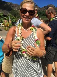 Sweet smelling lei made  by lovely Polynesian ladies